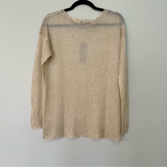 NWT YAL New York Knit Sweater Shimmering Gold Size Small Business Casual - Picture 6 of 7